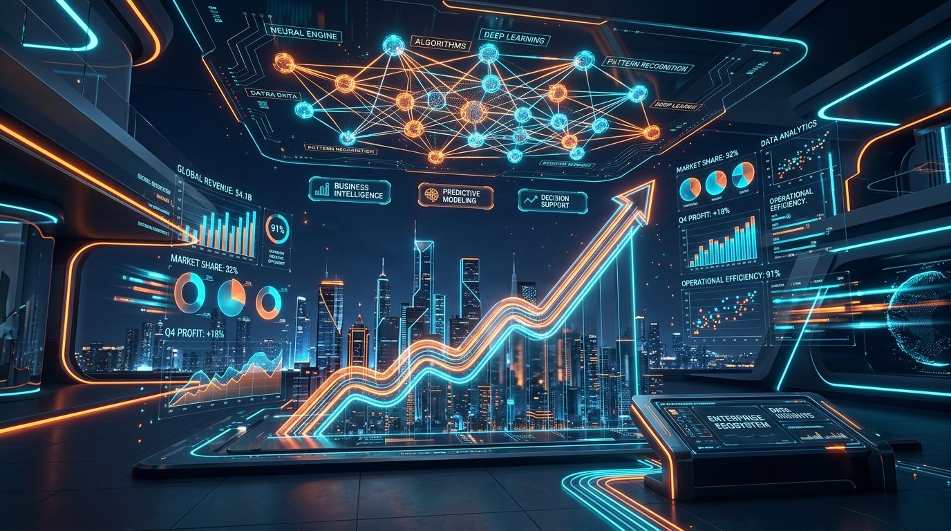 Digital Intelligence & Business Growth 3D Visualization